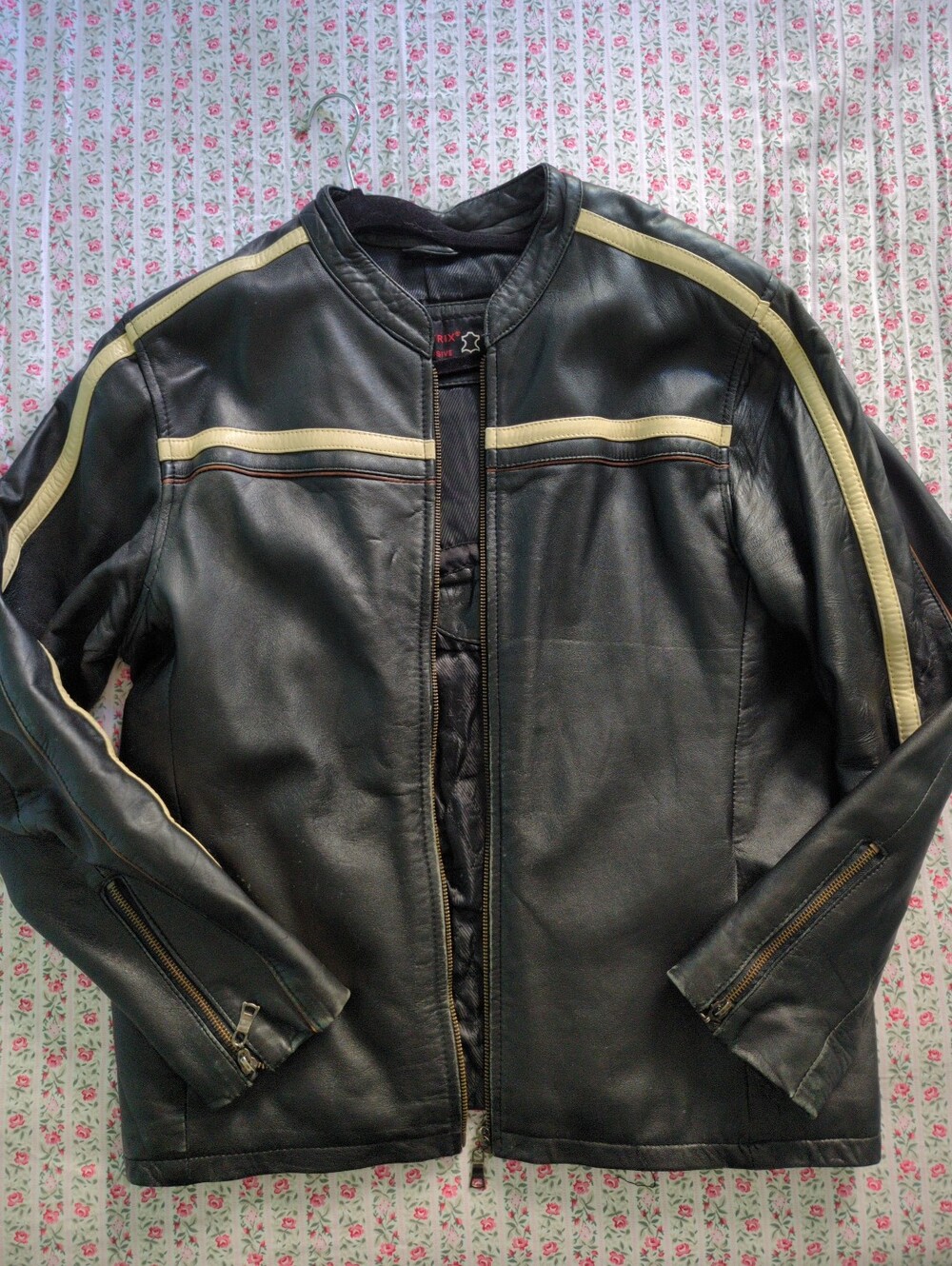 Vintage Aviatrix Men's Leather Motorcycle Jacket Small Biker
